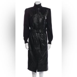 Valentino Leather Trench Coat